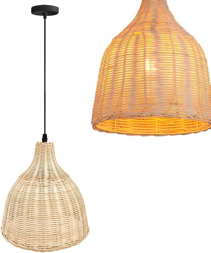 Toolight App1645-1Cp Hanglamp Beige 26X26X26Cm
