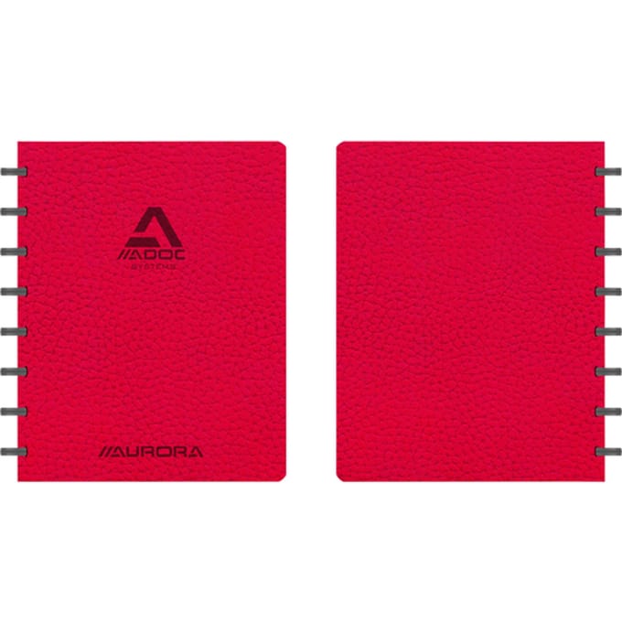 Aurora Schrift - ADOC - Rood - A5 - Gelinieerd - 90gr - 144 Bladzijden