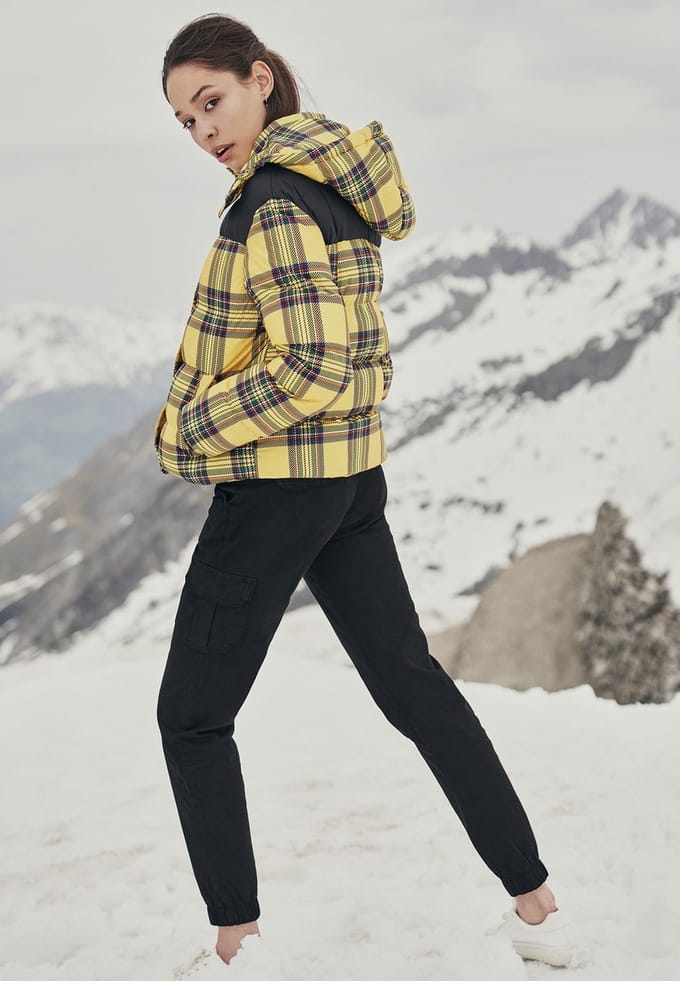 Urban Classics Gewatteerd jack -S- 2-Tone Geel/Zwart