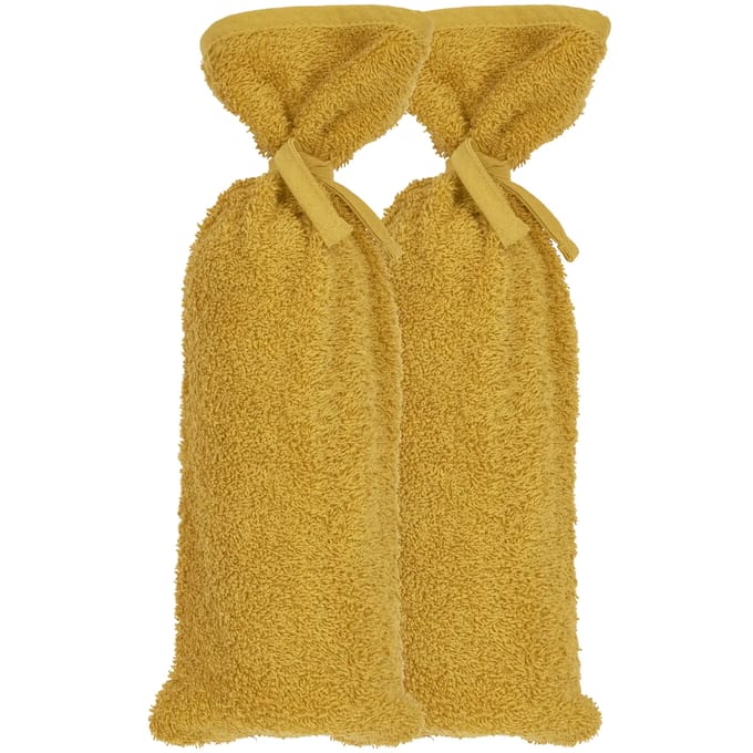 Meyco Baby Uni kruikenzak - 2-pack - badstof - honey gold