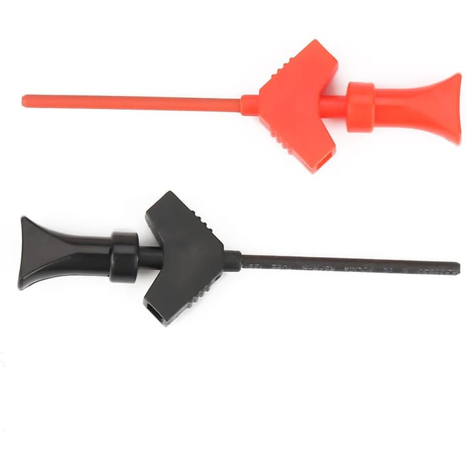 P5003 10pcs Mini Crochet de Test Pince pour SMD IC Clips de Test Jumper Accessoires Analyseur Logique red