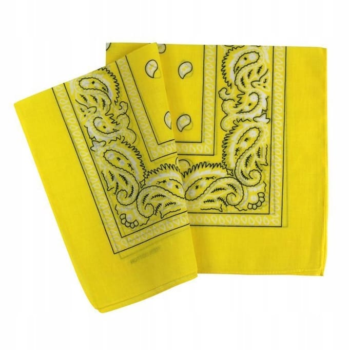 Gele Bandana Sjaal - 100% Katoen - Veelzijdig Gebruik