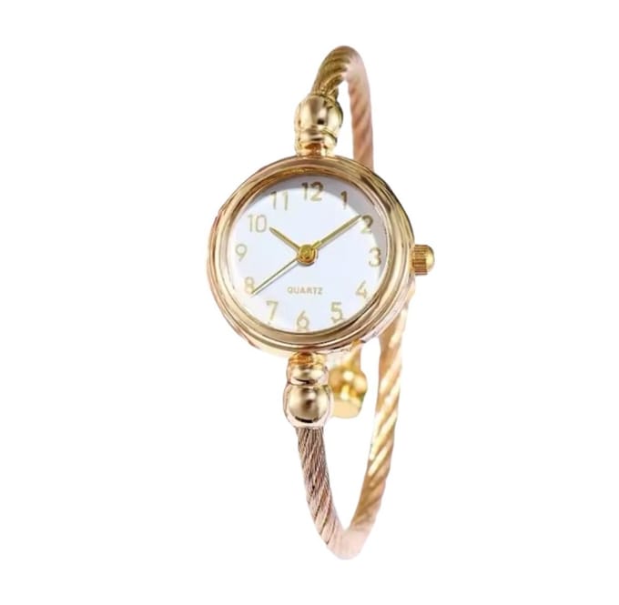 Dameshorloge - Als Gouden Armband - Goud Wit - RVS