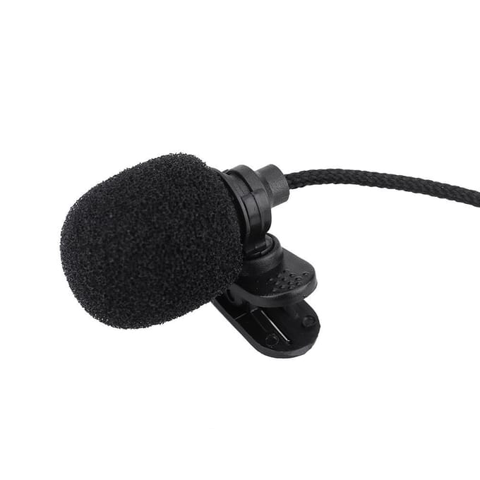 Mini Draagbare Clip-on Revers Lavalier Handsfree 3.5mm Jack Condensator Microfoon Mic voor Computer PC zwart