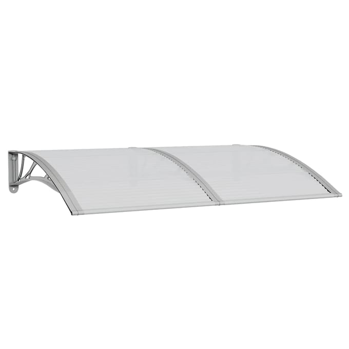 vidaXL - Deurluifel - 150x100 - cm - polycarbonaat - grijs