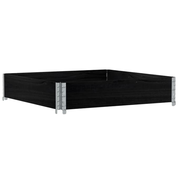 vidaXL - Plantenbak - 100x100 - cm - massief - grenenhout - zwart