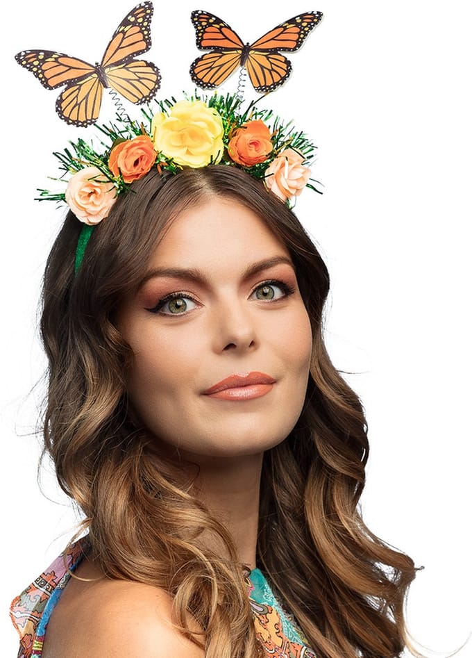 Boland - Diadeem Vlinder Multi - Één maat - Volwassenen - Vrouwen - Fantasy - Fee - Vlinder