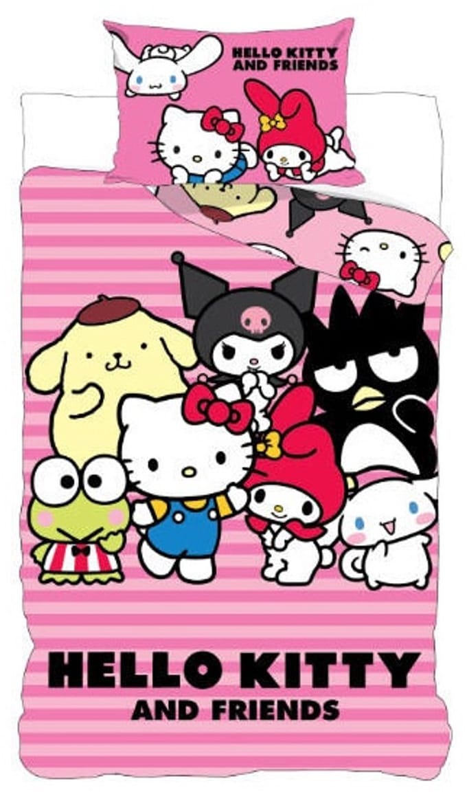 Hello Kitty friends 100 x 135 - 40 x 60Cm Katoen