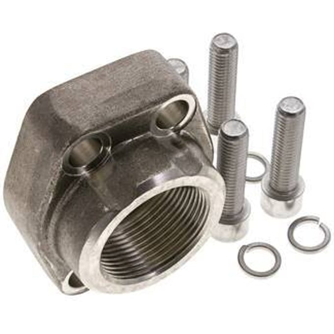 1-1/2'' SAE Flens 3000 psi RVS met G1-1/2'' Binnendraad ISO 6162-1