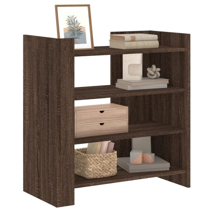 vidaXL - Dressoir - 73,5x35x75 - cm - bewerkt - hout - bruin - eikenkleur