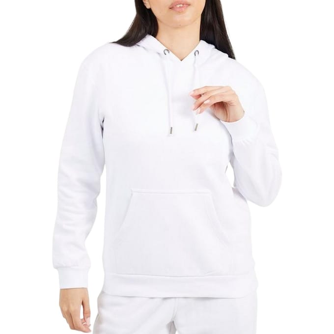 Brave Soul Dames/Dames Trekkoordhoodie (Wit)