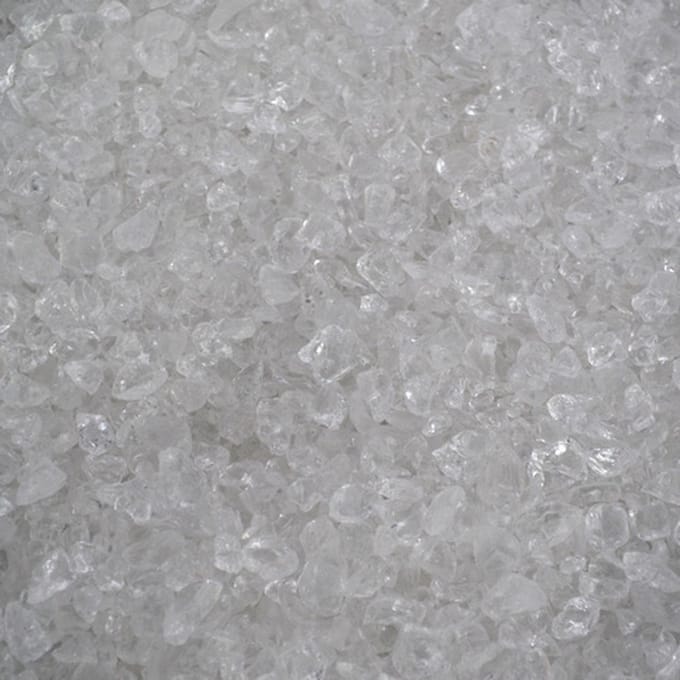 Decoratieve Gekleurde Glassteentjes / Gekleurd Glas - Naturel / Wit / Transparant - 4-10mm - 1kg