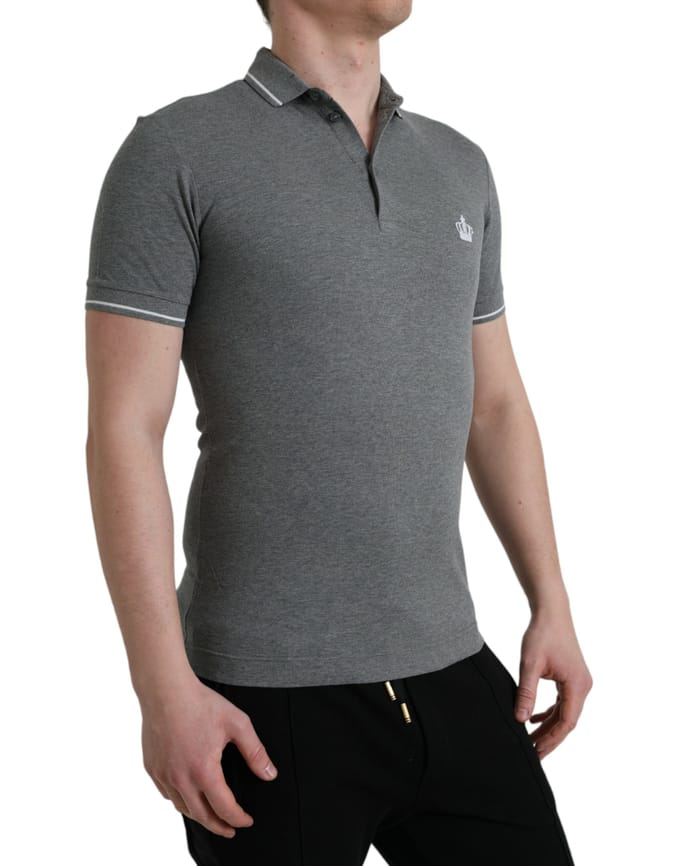 Kroon Polo Shirt Grijs Korte Mouwen
