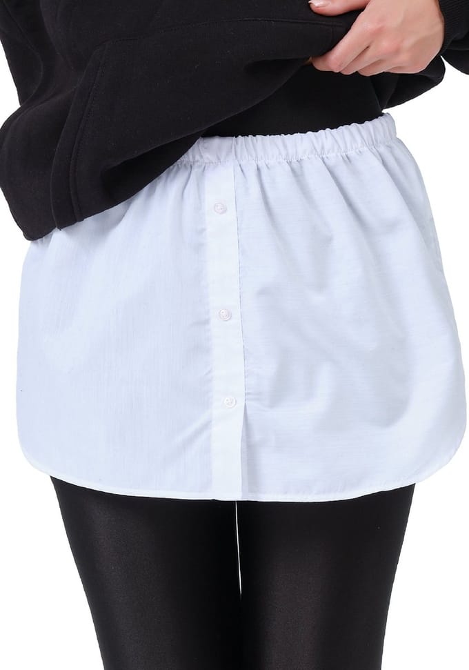 Blackrock blouse extender - onderrokken voor dames - Katoen - verlengstuk onderrok - wit - M