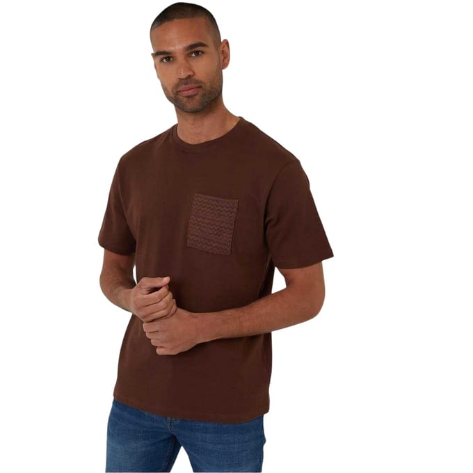 Threadbare Havana T-shirt voor heren (Kastanje)