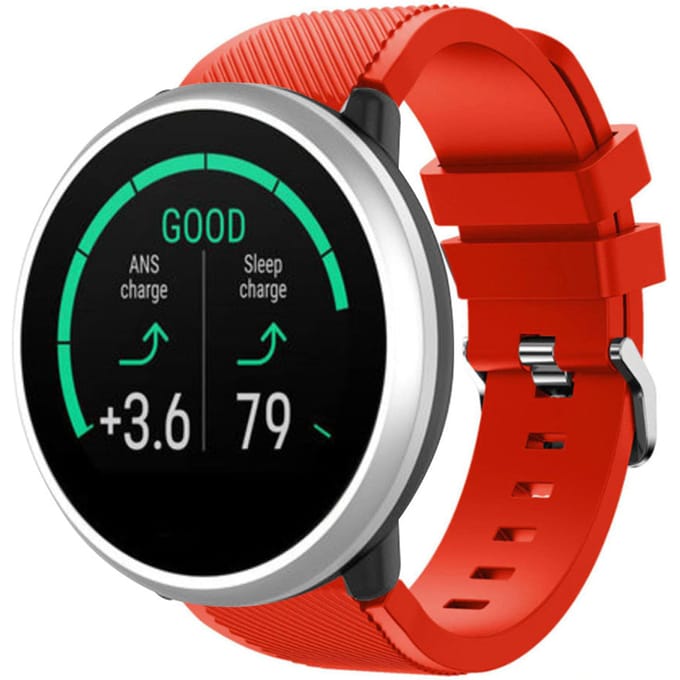 Polar Unite twill siliconen band (rood)