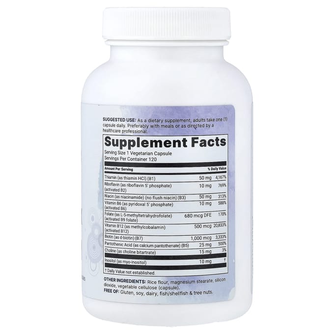 Micro Ingredients, Bioactief B-Complex, 120 Plantaardige Capsules