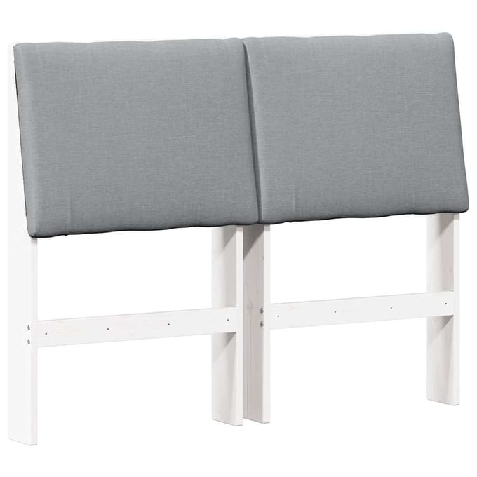 vidaXL Gestoffeerd hoofdbord Lichtgrijs 120 cm Massief grenenhout
