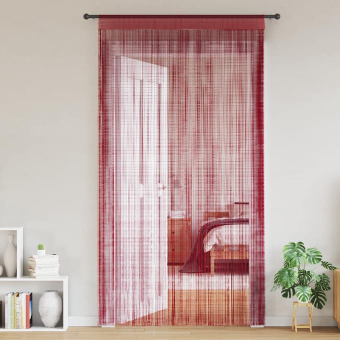 vidaXL - Dradengordijnen - 100x250 - cm - wijnrood - 2 - st