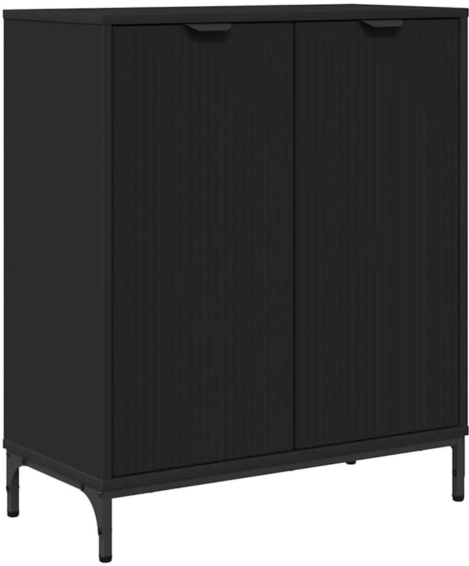 vidaXL - Dressoir - Zwart - 69,5 - x - 33 - x - 82 - cm - Bewerkt - hout
