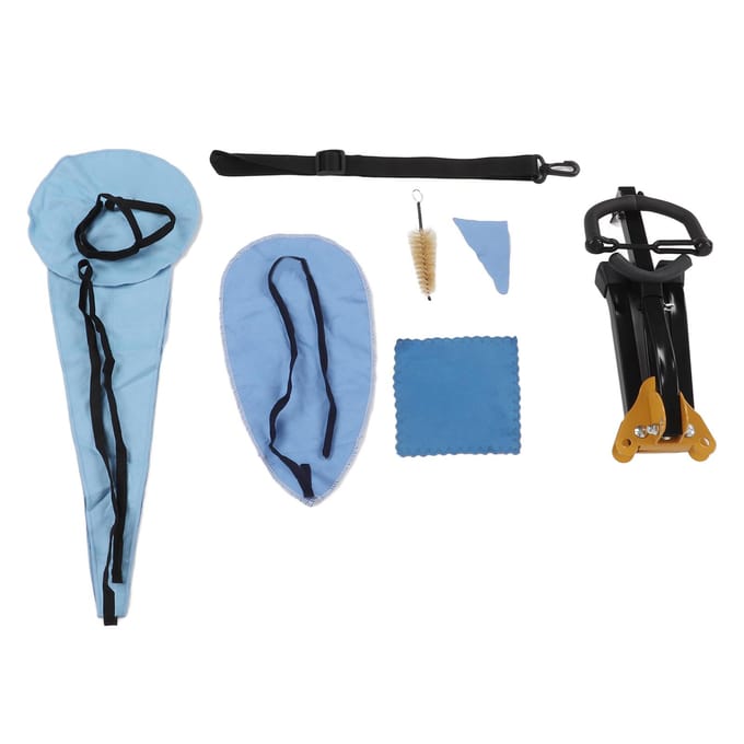 Altsaxofoon Standaard Set Metalen Houder Rek Saxofoon Reinigingskit Draagbare Saxofoons Accessoires gray