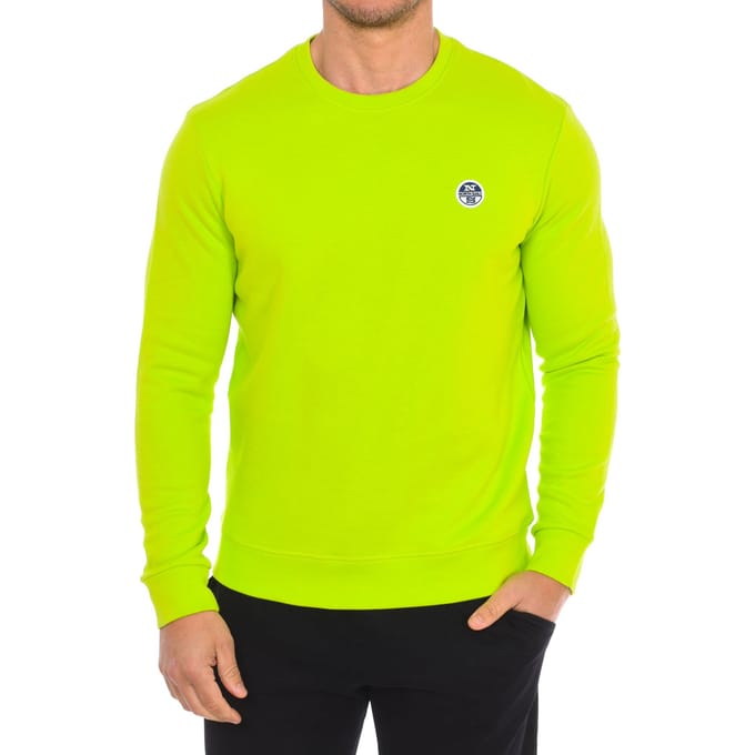 Sweater met lange mouwen en ronde hals 9024070 heren