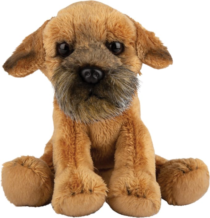 Suki Gifts Knuffel Border Terriër - hondenras knuffeldier - 13 cm - pluche