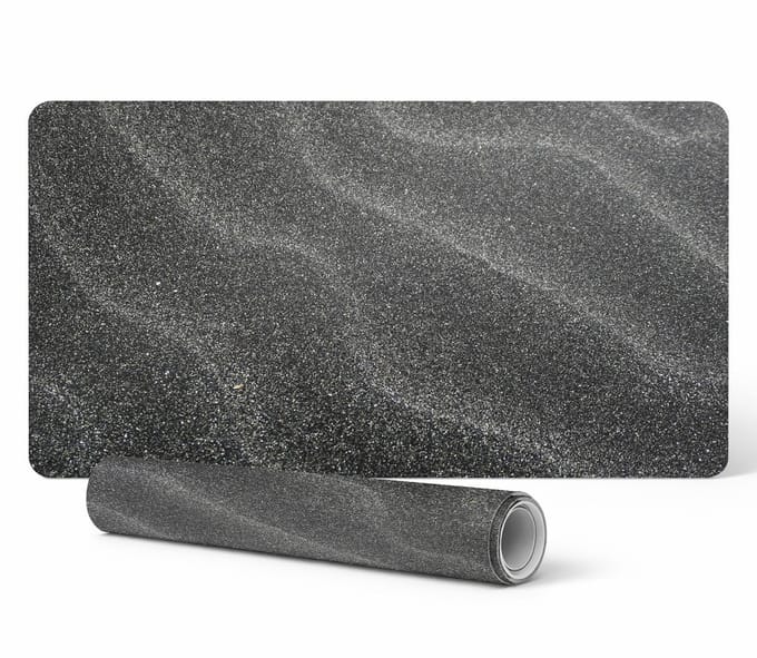 Antislip bureauonderlegger met grafisch golvend zandpatroon 90x45 cm