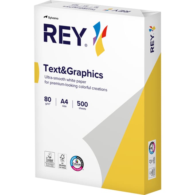 Kopieerpapier Rey Text & Graphics A4 80gr wit 500 vel