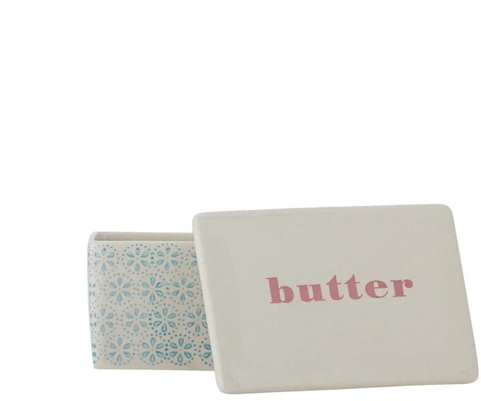 Bloomingville Botervloot aardewerk blauw Patrizia