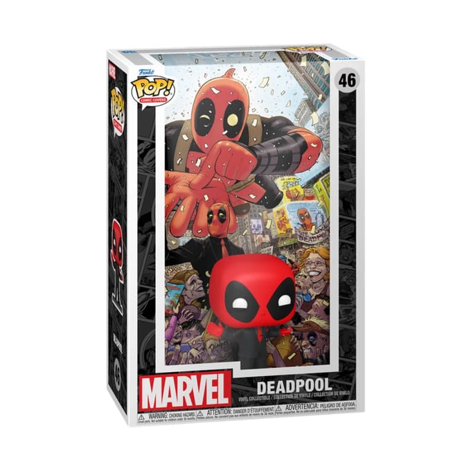 Verzamelaarsbeeldje Funko Marvel POP! Comic Cover Vinyl Deadpool (2025) #1 Deadpool in Black Suit