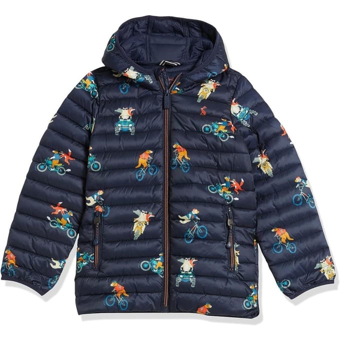 Joules Jongens Cairn Jas Biker Animal in Navy
