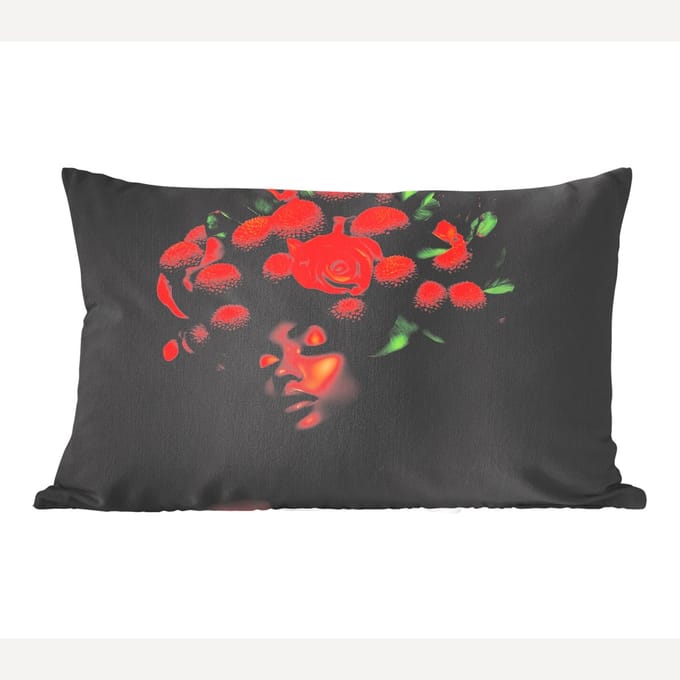 Sierkussens - Kussentjes Woonkamer - 60x40 cm - Vrouw - lychee - exotisch