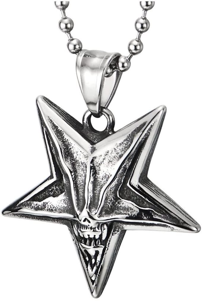 Allecto - Heren Vrouwen Ketting - Unieke Stalen Pentagram Hanger