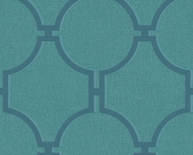 ARTDECO BEHANG - Blauw Groen - AS Creation Elegance 5