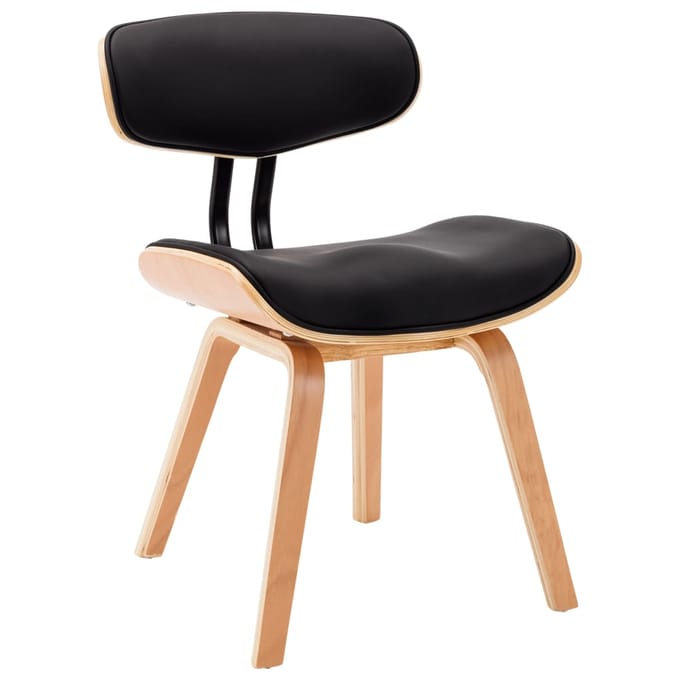 vidaXL Eetkamerstoelen 2 st gebogen hout en kunstleer