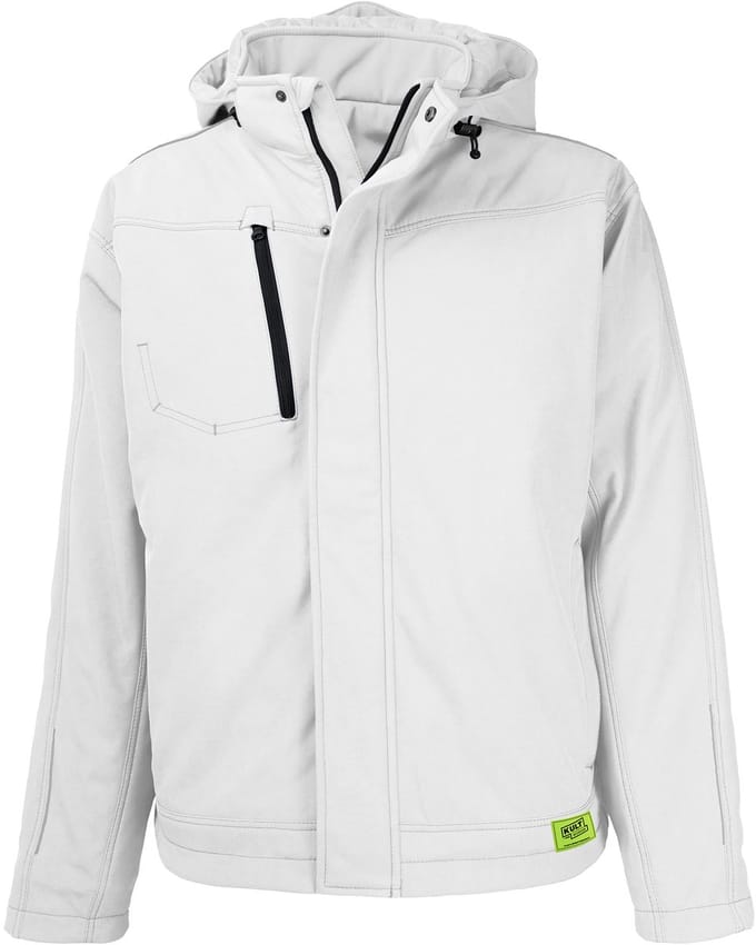 TMG KULT WORKER SOFTSHELL WINTER Softshell Werkjas HEREN Veiligheidsjas Wit - Winddicht - 3M Reflecterend - Winter Gevoerd