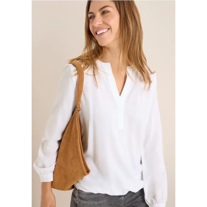 Blouse met gespleten hals