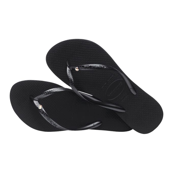 Havaianas Slim Crystal Flip Flops Dames - Zwart- Dames, Zwart 35/36
