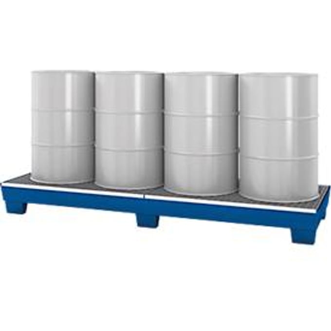 Lekbak WGL 24, voor 4 x 200 l vaten, gelakt
