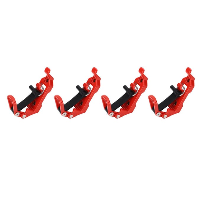 4 Sets Dakdrager Schopbevestiging Heavy Duty Multifunctioneel Metaal Rubber Klem Montagebeugel voor Dak rood