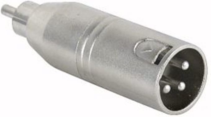 XLR 3-pins (m) naar RCA/Tulp (m) Adapter - Per 1 stuk(s)