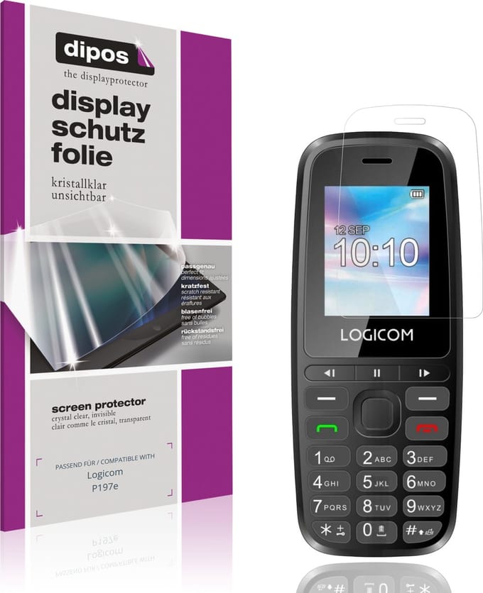 dipos – 4x Beschermfolie geschikt voor Logicom P197e | Krasbestendige & heldere Screenprotector Ultra-Thin