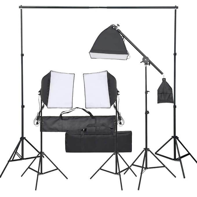 vidaXL - Fotostudioset - met - verlichtingsset