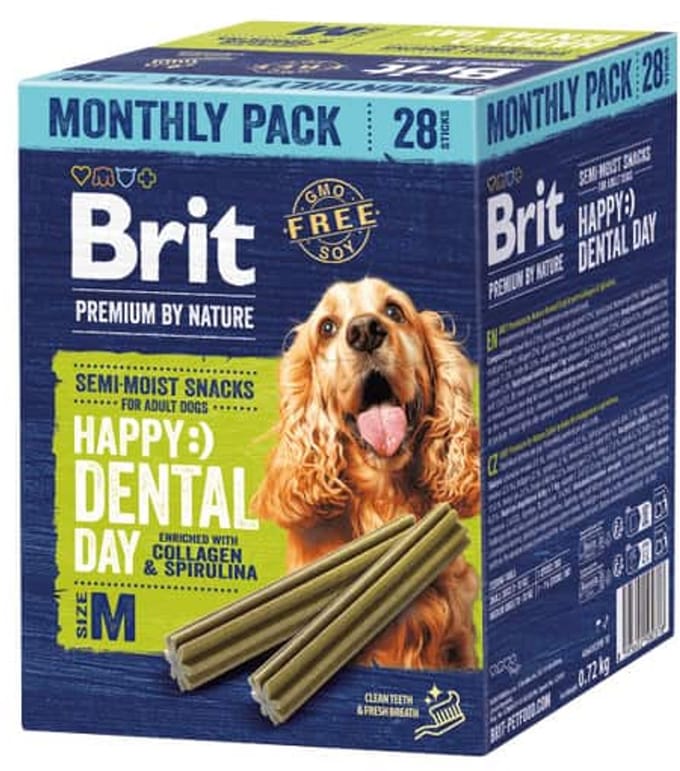 Brit - Dental snack - Medium - voordeelpakket - maandpakket