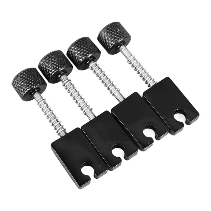 4 Stuks Elektrische Basbrug Zadel Headless Metaal Stemmechanisme Snaarbrug Zadel voor Vervanging gray