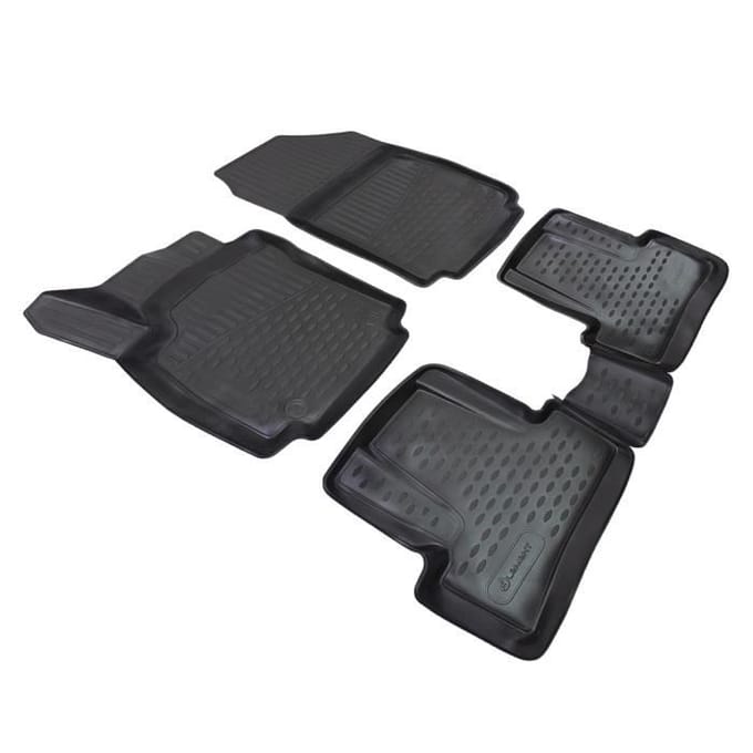 J&amp;J AUTOMOTIVE | Tapis De Sol En Caoutchouc 3D Exclusive Pour Renault Clio 4 2012-2019 zwart