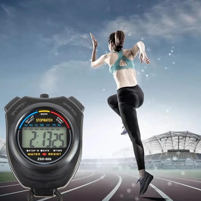 Timer Stopwatch Professioneel 0,01 Seconde Timing Waterdicht Digitaal Sport Stopwatch voor Zwemmen black