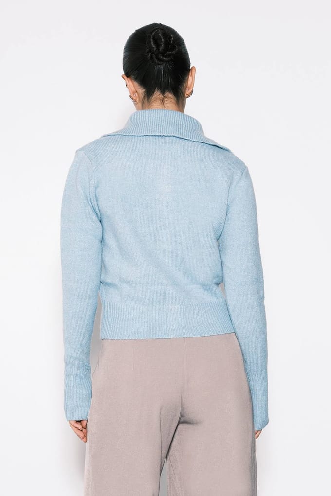 boohoo Dames Superzachte geborstelde gebreide buttoncardigan | Blue | Maat: Large