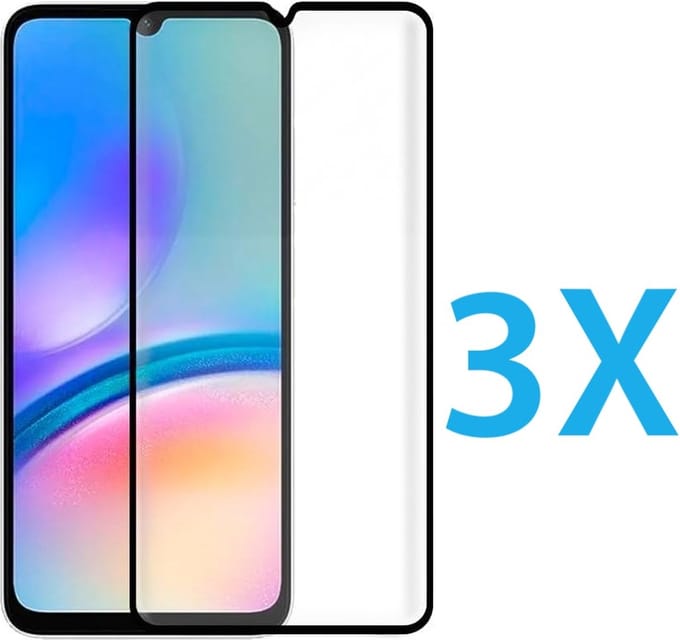 3x Full Cover Screenprotector Geschikt voor: Samsung Galaxy A14 - Screen protector - volledige glas - bescherming - beschermglas - ZT Accessoires
